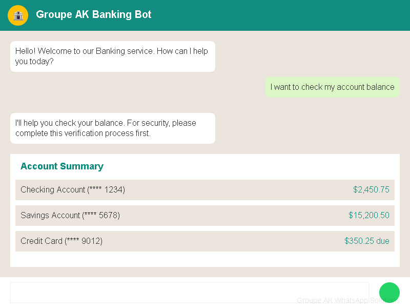 Banking Bot Screenshot